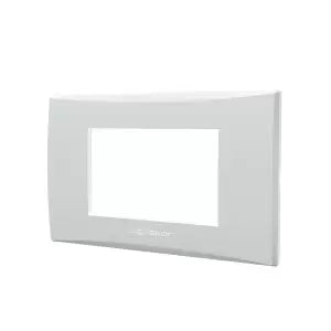 Placca 3 Moduli Bianco compatibile con Vimar Plana