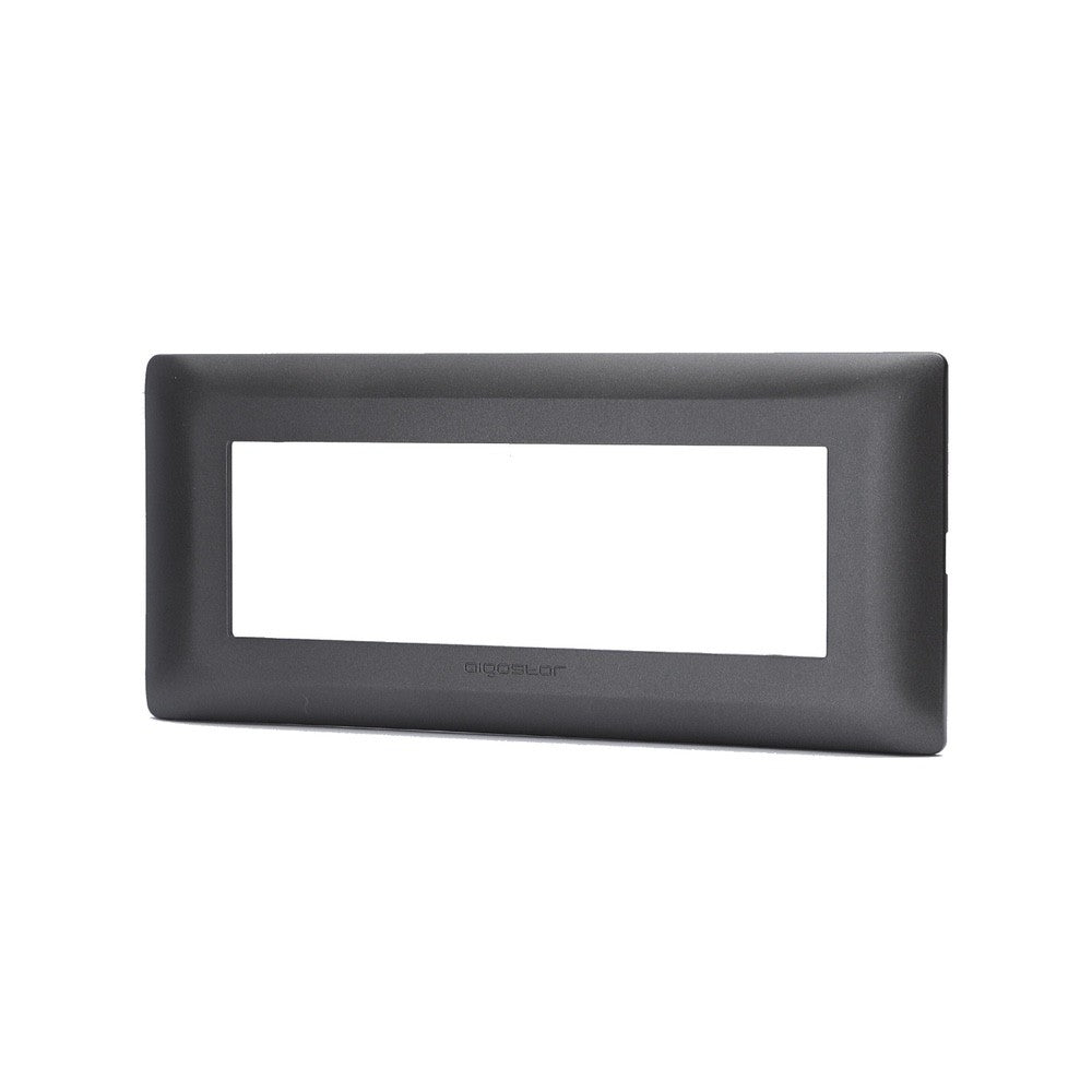 Placca 6 posti compatibile Bticino Matix Grigio scuro
