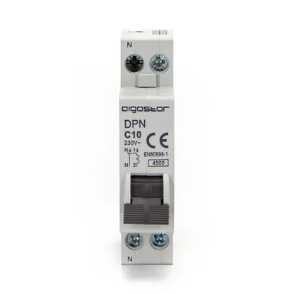 Interruttore magnetotermico 1P+N 10A C  grigio