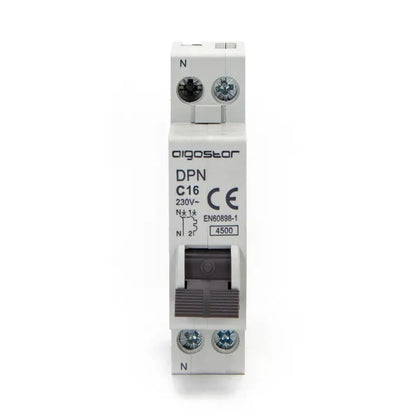 Interruttore magnetotermico 1P+N 16A C  grigio