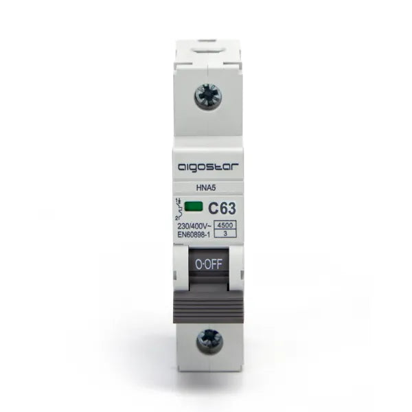 Interruttore magnetotermico 1P 63A C  grigio