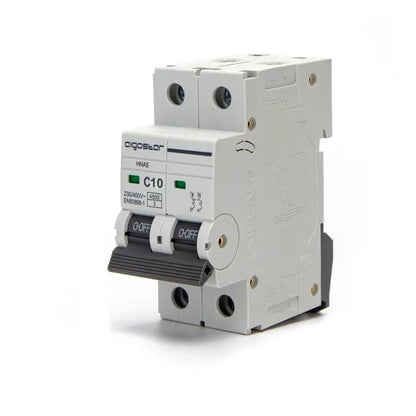 Interruttore magnetotermico 2P 10A C  grigio