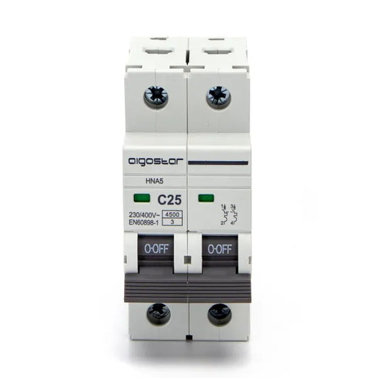 Interruttore magnetotermico 2P 25A C  grigio