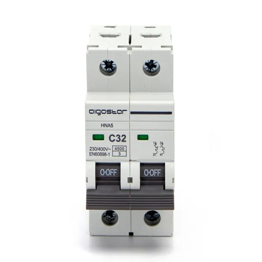 Interruttore magnetotermico 2P 32A C  grigio