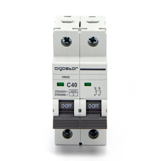 Interruttore magnetotermico 2P 40A C  grigio