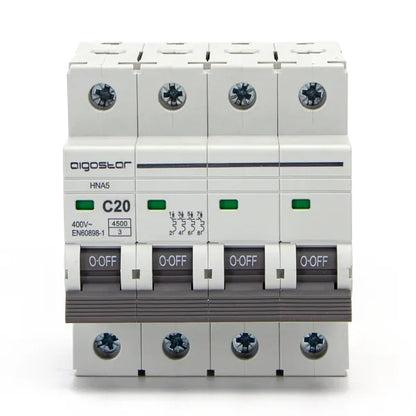 Interruttore magnetotermico 4P 20A C  grigio