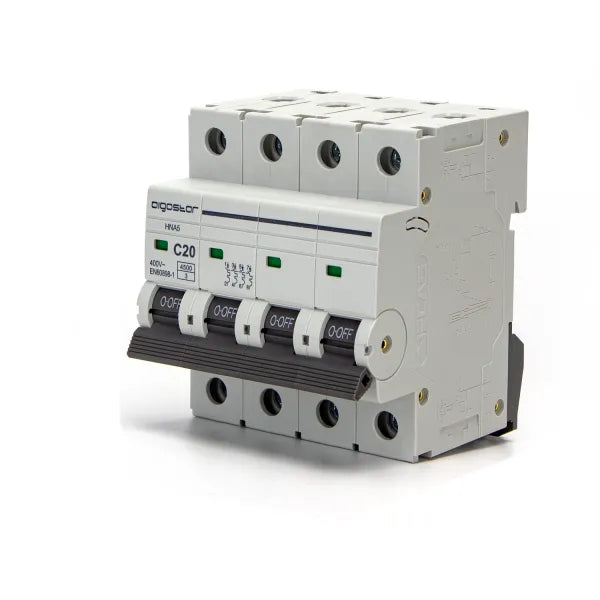 Interruttore magnetotermico 4P 20A C  grigio