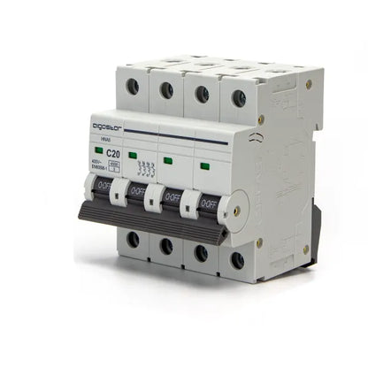 Interruttore magnetotermico 4P 20A C  grigio