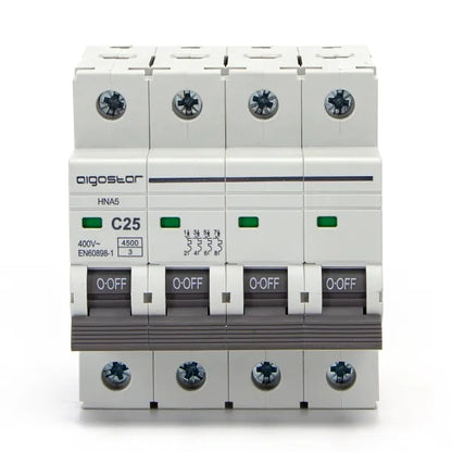 Interruttore magnetotermico 4P 25A C  grigio