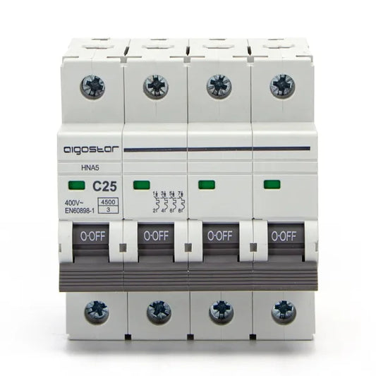 Interruttore magnetotermico 4P 25A C  grigio