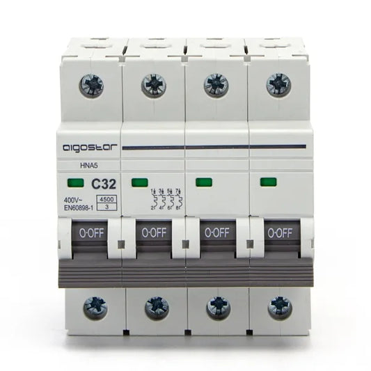 Interruttore magnetotermico 4P 32A C  grigio