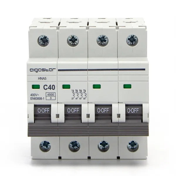 Interruttore magnetotermico 4P 40A C  grigio