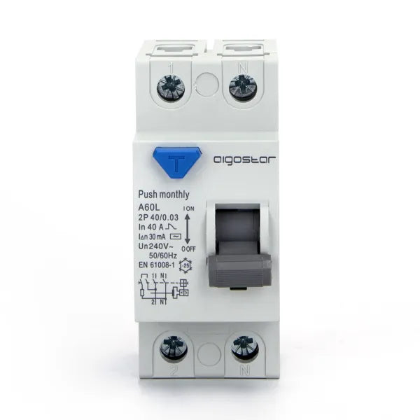 Interruttore differenziale salvavita 2P 40A 30mA AC  grigio