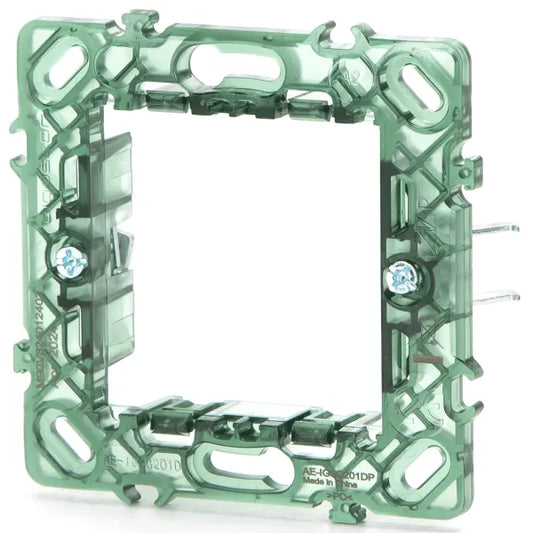 Supporto 2 moduli con viti compatibile Vimar Plana