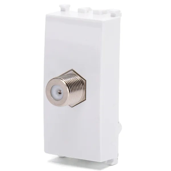 Presa TV SAT femmina bianco compatibile con Vimar Plana