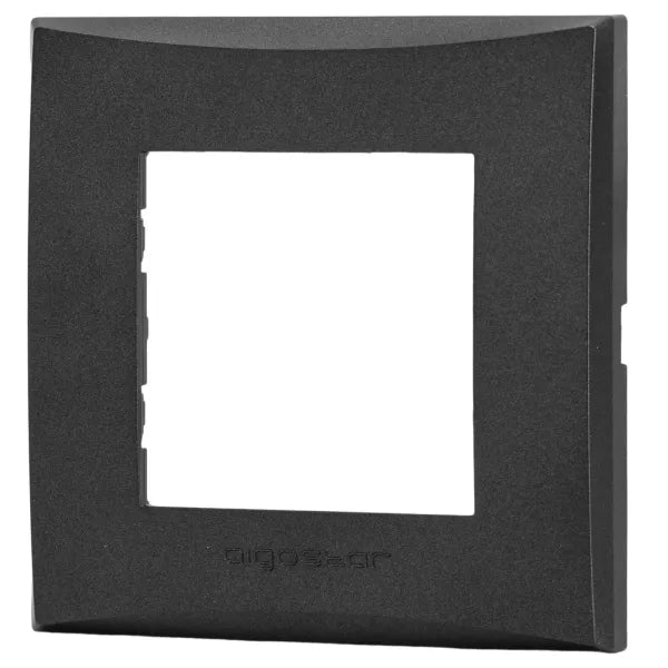 Placca 2 moduli nero compatibile con Vimar Plana