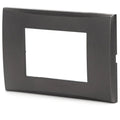 Placca 3 moduli nero compatibile con Vimar Plana