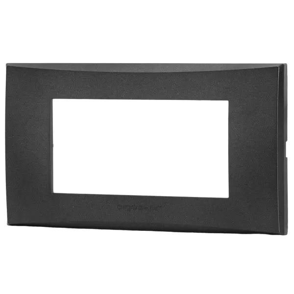 Placca 4 moduli nero compatibile con Vimar Plana