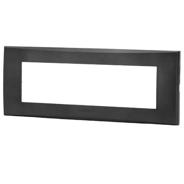 Placca 6 moduli nero compatibile con Vimar Plana