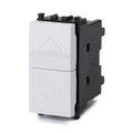 Doppio pulsante con frecce bianco compatibile con Vimar Plana
