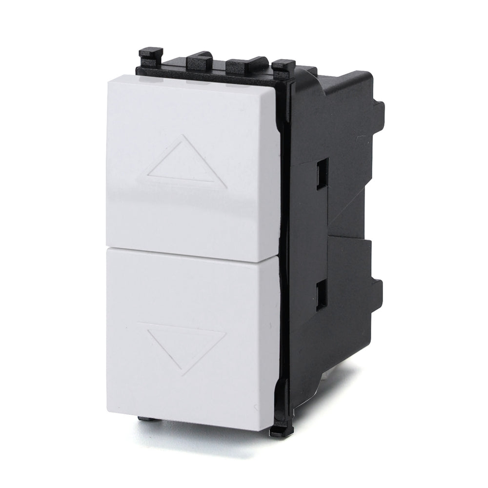 Doppio pulsante con frecce bianco compatibile con Vimar Plana