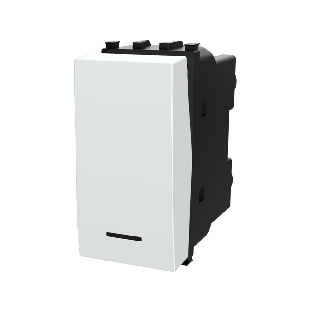 Interruttore unipolare 16AX bianco compatibile con Vimar Plana