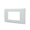 Placca 3 moduli bianco compatibile con Vimar Plana