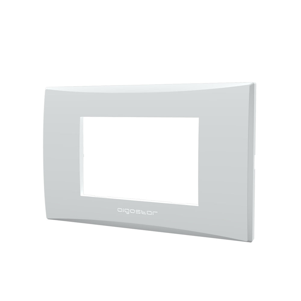 Placca 3 moduli bianco compatibile con Vimar Plana