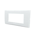 Placca 4 moduli bianco compatibile con Vimar Plana