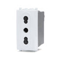 Presa bipasso 10/16A bianco compatibile Vimar Plana