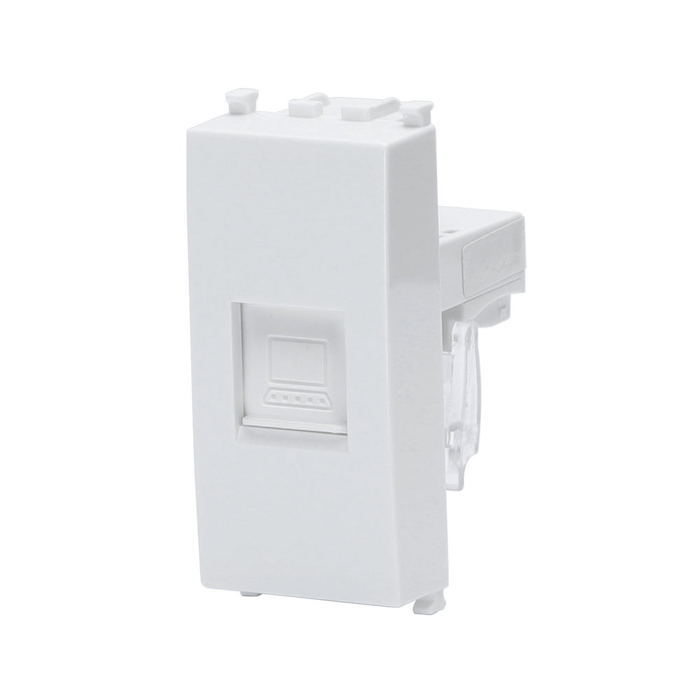 Presa Ethernet CAT. 6 bianco compatibile con Vimar Plana