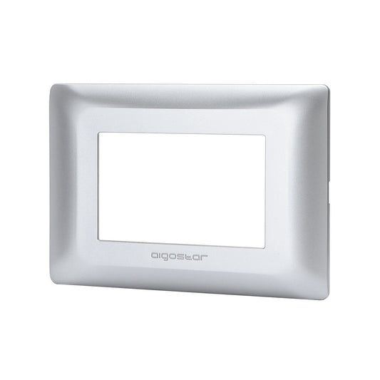Placca 3 posti compatibile Bticino Matix argento
