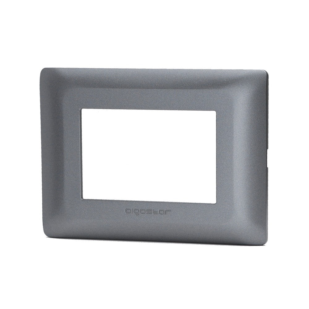 Placca 3 posti compatibile Bticino Matix Grigio