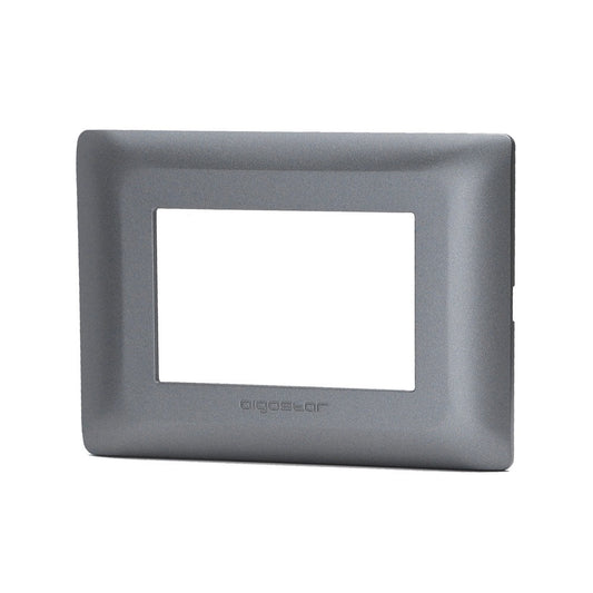 Placca 3 posti compatibile Bticino Matix Grigio
