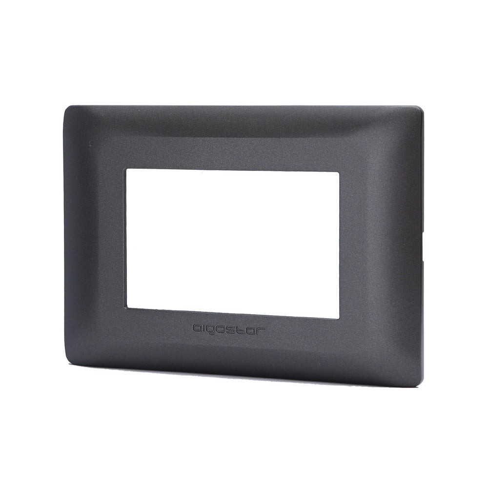 Placca 3 posti compatibile Bticino Matix Grigio scuro