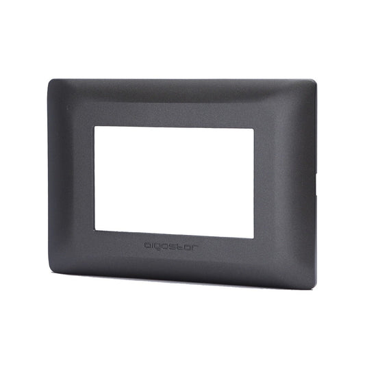 Placca 3 posti compatibile Bticino Matix Grigio scuro
