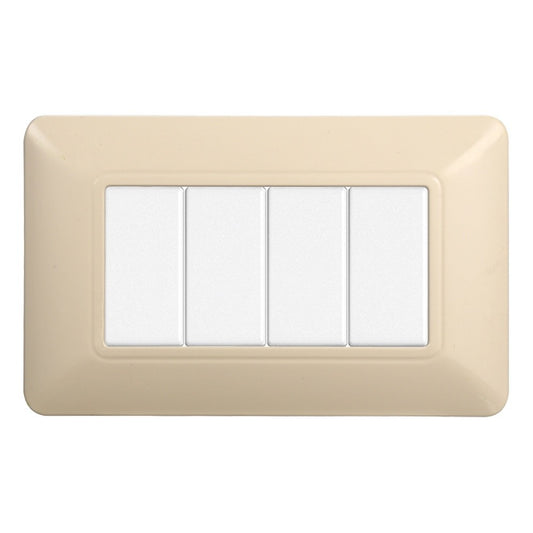 Placca 4 posti compatibile Bticino Matix Sabbia