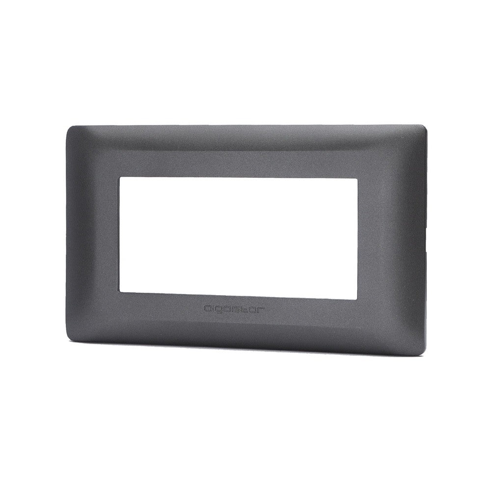 Placca 4 posti compatibile Bticino Matix Grigio scuro