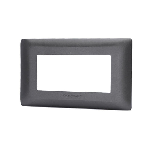 Placca 4 posti compatibile Bticino Matix Grigio scuro