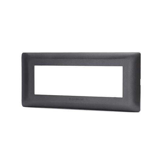 Placca 6 posti compatibile Bticino Matix Grigio scuro