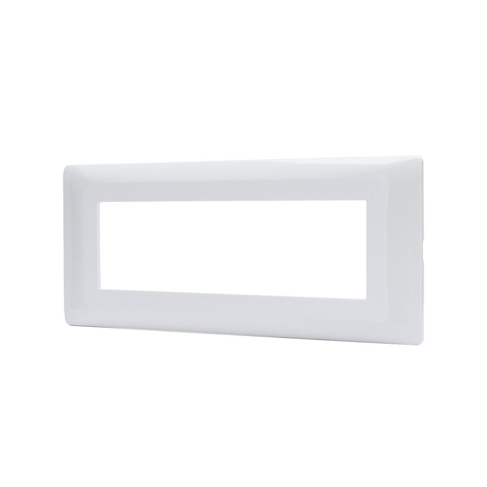 Placca 6 posti compatibile Bticino Matix Bianco