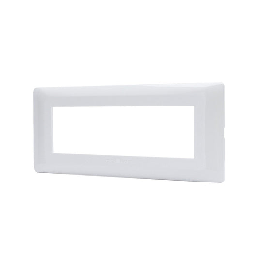 Placca 6 posti compatibile Bticino Matix Bianco