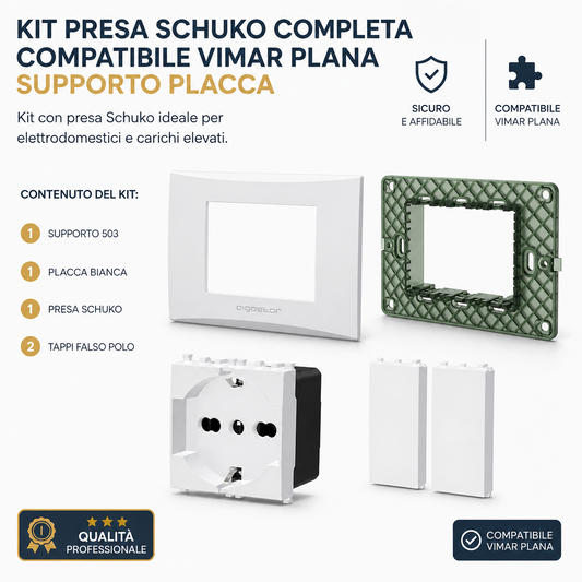 Kit compatibile Vimar Plana 4 pezzi